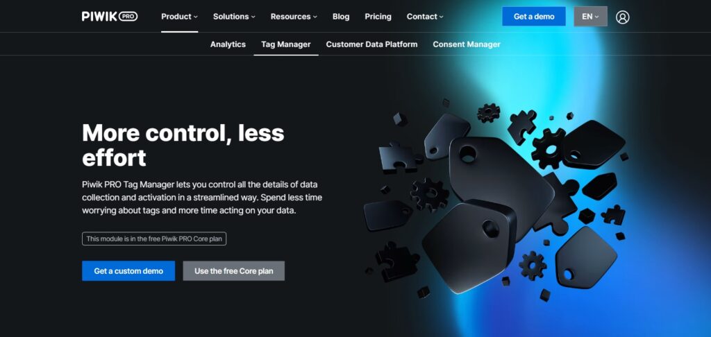 Piwik PRO Tag Manager lets you control all the details of data collection