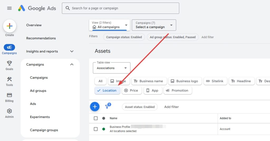 Adding Location to your Campaign Assets